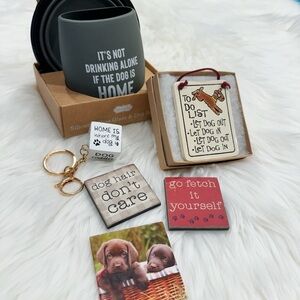 NWT Dog Lovers Bundle Kit: Silicone Wine Glass & Bowl Set, Magnets, and more!